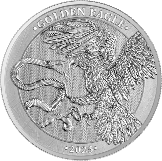 Golden Eagle Malta 2023, 1 onza de plata, reverso
