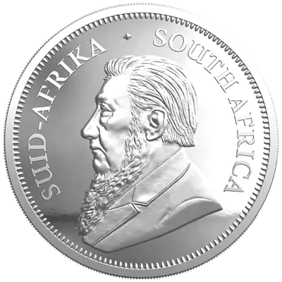Krügerrand 1 Unze Silber 2025 mit Privy Mark, Porträt-Seite