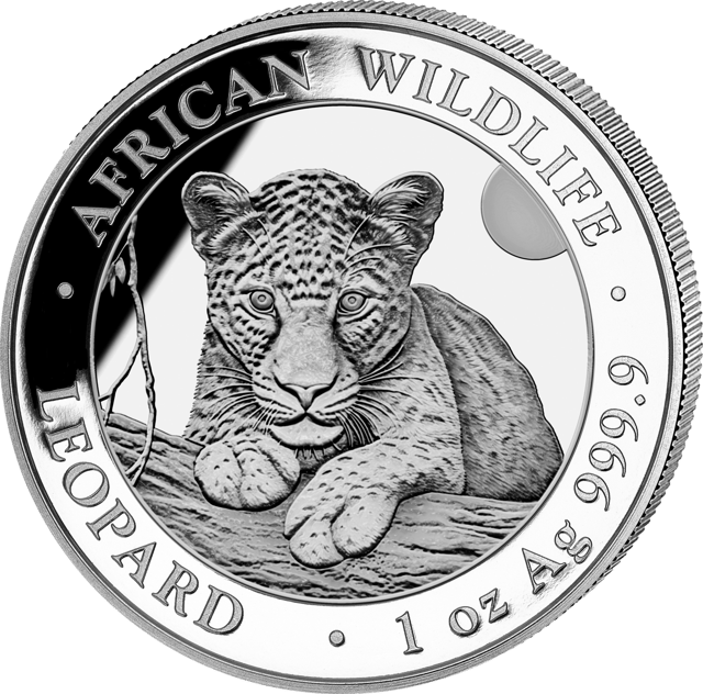 African Wildlife Leopard 2025, 1 Unze Silber, Bildseite