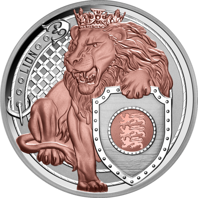 Heraldic Beasts 2025, 1 Unze Silber, Bildseite