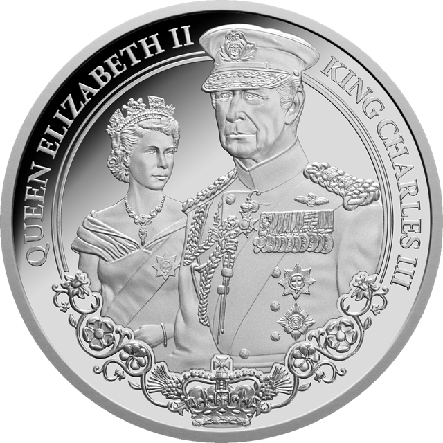 Charles III. 2025, 1 Unze Silber, Bildseite