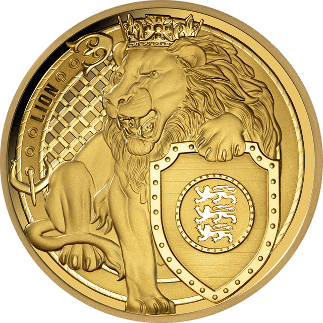 Heraldic Beasts 2025, 1 Unze Gold, Bildseite