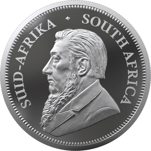 Krügerrand 1 Unze Silber 2025 mit Privy Mark, Porträt-Seite
