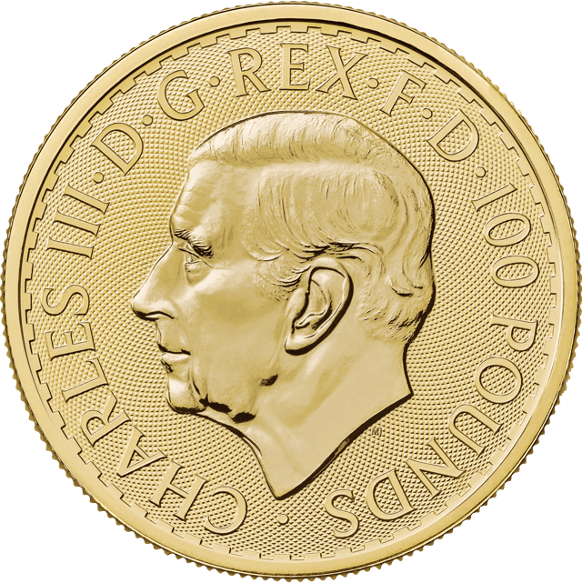 Obverse with the portrait of King Charles III and the face value