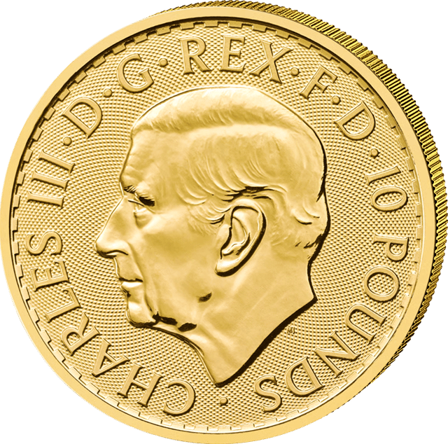Obverse with the portrait of King Charles III and the face value
