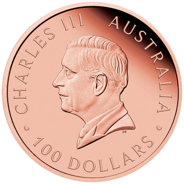 Wedge-Tailed Eagle 2025, 1 troy ounce goud, keerzijde