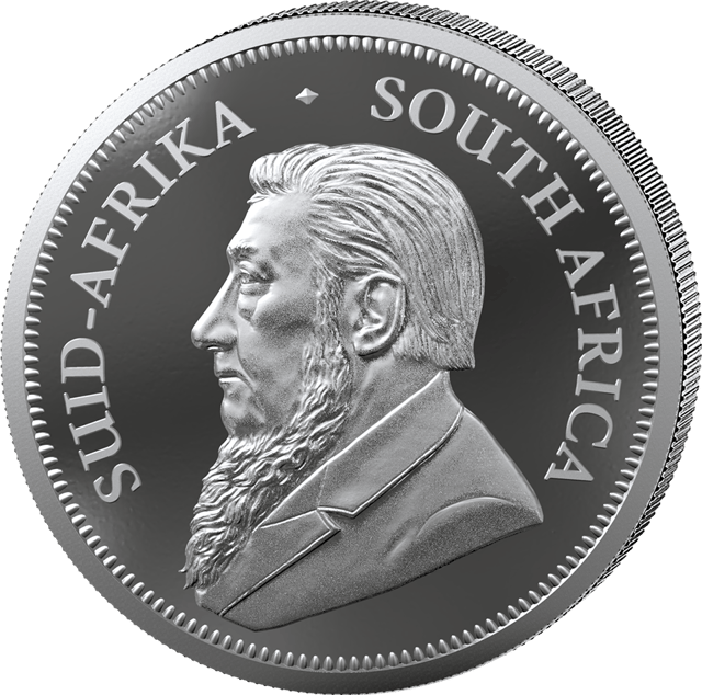Krügerrand 1 Unze Silber 2026 mit Privy Mark, Porträt-Seite
