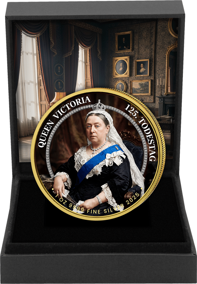 Queen Victoria 2025, 1 Unze Silber, Bildseite