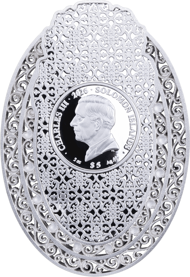 Elizabeth II 2026, 2 troy ounce zilver, waardezijde