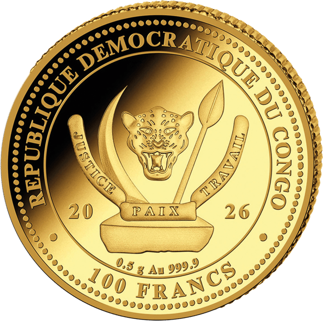 Elisabeth II. 2026, 0,5 g Gold, Wertseite