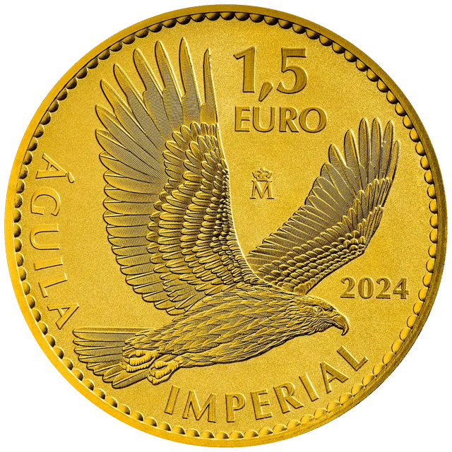 Águila Imperial 2024, 1 onza de oro, lado del motivo
