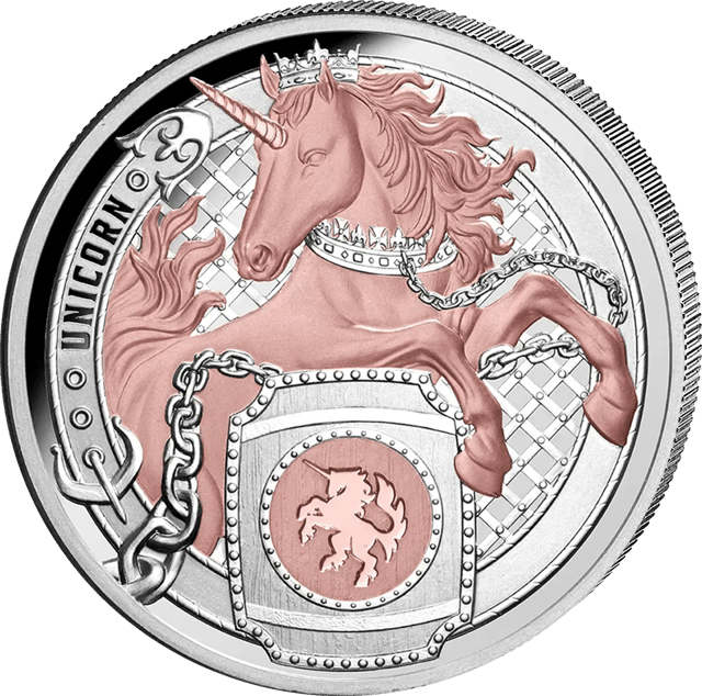 Heraldic Beasts 2026, 1 Unze Silber, Bildseite
