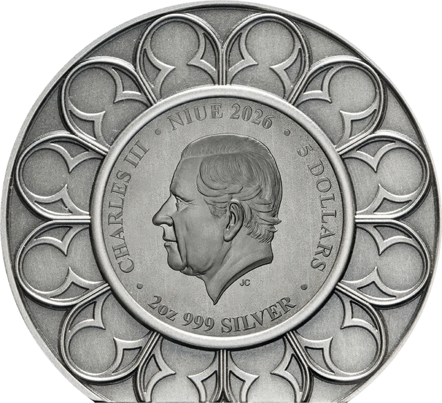 Royal Crown Jewels 2026, 2 Unzen Silber, Wertseite