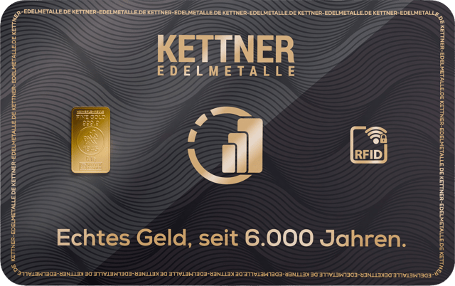 Krisenschutzkarte mit Goldbarren · 0,1 g