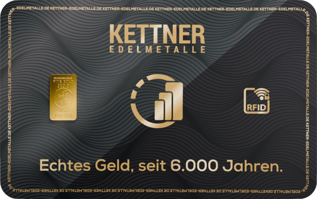 Krisenschutzkarte mit Goldbarren · 0,5 g