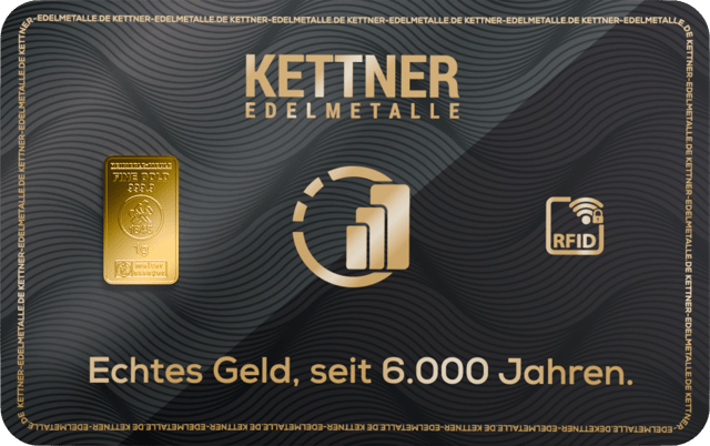 Krisenschutzkarte mit Goldbarren · 1 g