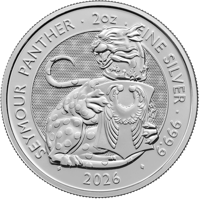Royal Tudor Beasts 2026, 2 ounces silver, picture side