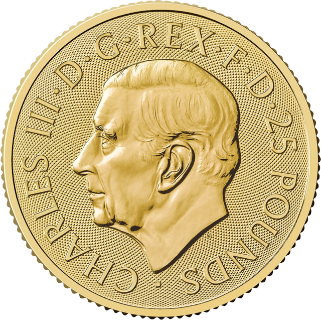 Royal Tudor Beasts 2026, 1/4 ounce gold, value side