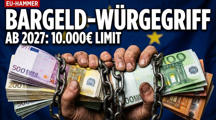 Bargeld-Würgegriff aus Brüssel: Ab Sommer 2027 ist bei 10.000 Euro Schluss