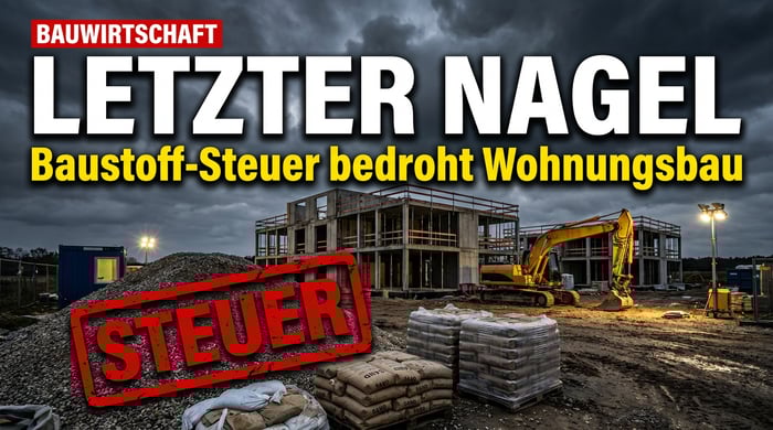 Baustoffsteuer: Wie „Sachverständige" den letzten Nagel in den Sarg der deutschen Bauwirtschaft treiben wollen