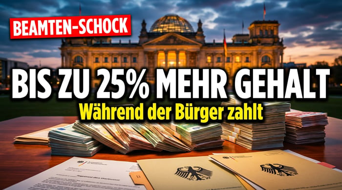 Beamten-Bonanza im Schuldenstaat: Bis zu 25 Prozent mehr Gehalt – während der Bürger zur Kasse gebeten wird
