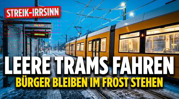 Berliner Schildbürgerstreich: Leere Trams rollen durch die Stadt – Bürger bleiben im Frost stehen