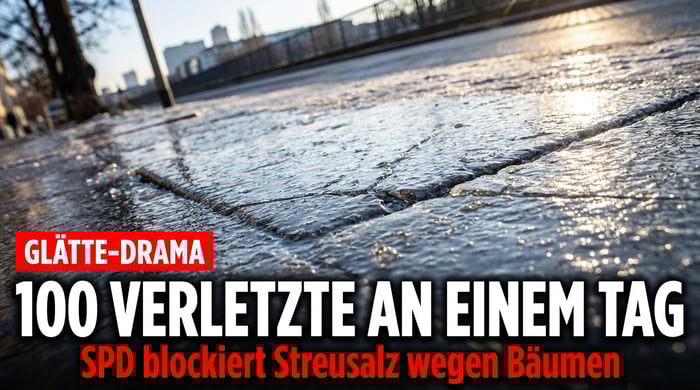 Berlins Glätte-Katastrophe: 100 Verletzte an einem Tag – SPD blockiert Streusalz wegen Baumschutz
