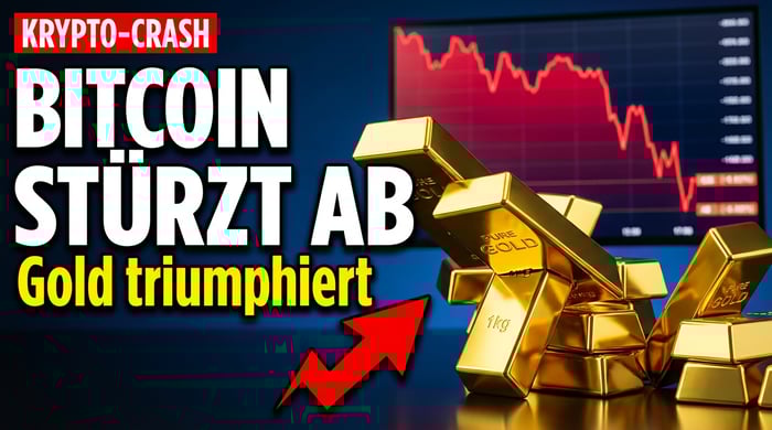 Bitcoin im freien Fall: Anleger flüchten in Scharen zu Gold