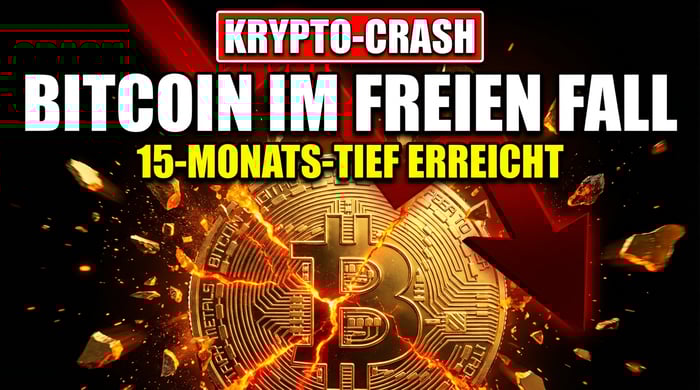 Bitcoin im freien Fall: Kryptowährung stürzt auf 15-Monats-Tief und entlarvt das Märchen vom "digitalen Gold"