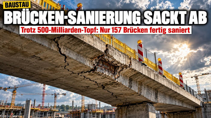 Brücken-Desaster trotz Milliardenregen: Bund saniert immer weniger!