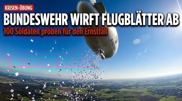 Bundeswehr probt Krisenkommunikation: Flugblätter aus 5.000 Metern Höhe über Sachsen