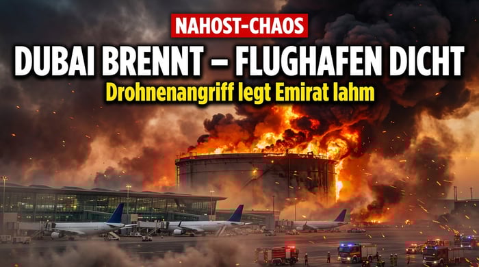 Drohnenangriff auf Dubai: Flughafen lahmgelegt, Treibstofftank in Flammen – der Nahe Osten versinkt im Chaos