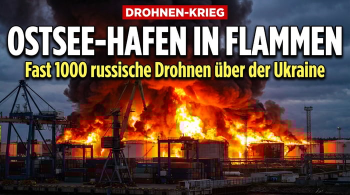 Drohnenkrieg eskaliert: Russlands Ostsee-Hafen in Flammen – Ukraine unter beispiellosem Dauerbeschuss