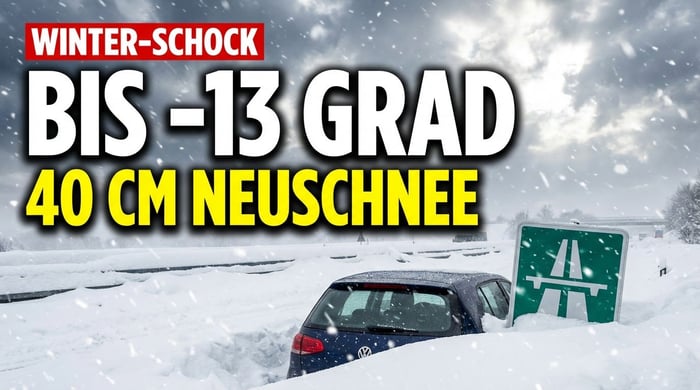 Eisige Realität: Deutschland versinkt im Schnee – bis zu minus 13 Grad und 40 Zentimeter Neuschnee