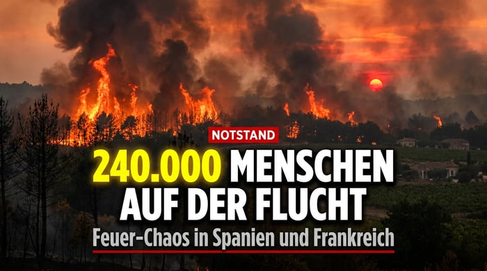 Feuerinferno in Südeuropa: 240.000 Menschen auf der Flucht – während Brüssel von grünen Träumen schwärmt