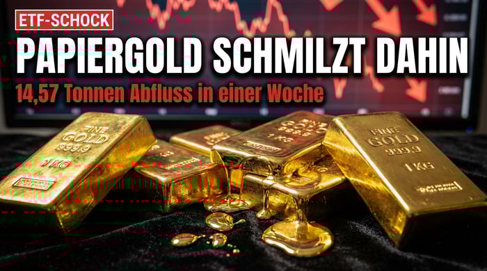 Gold-ETF-Bestände schmelzen dahin: Anleger flüchten aus Papiergold