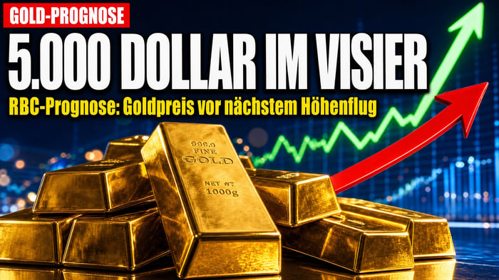 Gold-Prognose der RBC: Kurs auf 5.000 Dollar je Unze!