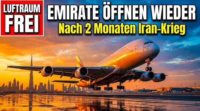 Golfregion atmet auf: Emirate öffnen Luftraum nach zwei Monaten Iran-Krieg wieder vollständig