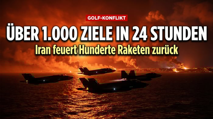 Inferno am Golf: US-Militär zerschlägt über 1.000 iranische Ziele in nur 24 Stunden