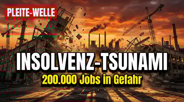 Insolvenz-Tsunami rollt über Deutschland: 200.000 Arbeitsplätze vor dem Aus