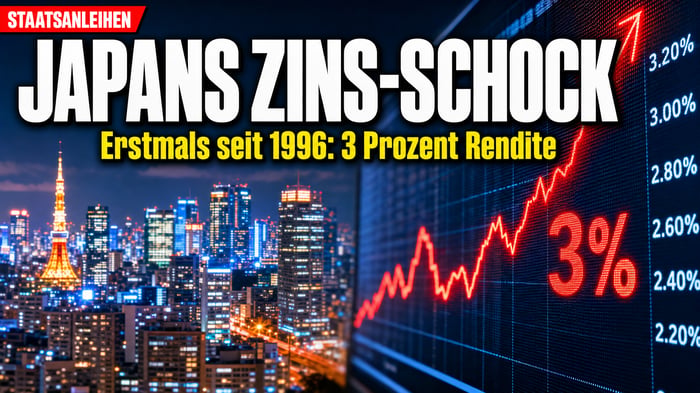 Japans Zins-Schock: 3 Prozent – das Ende einer 30-Jahre-Illusion