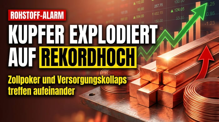 Kupfer explodiert auf Rekordhoch: Wenn Zollpoker und Versorgungskollaps aufeinandertreffen