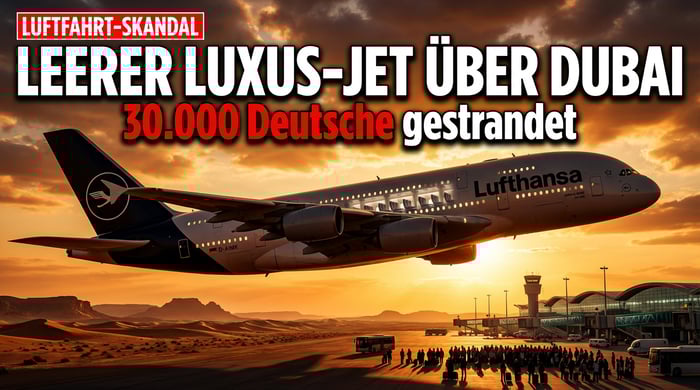 Leerer Luxusflieger über dem Krisengebiet: Lufthansa rettet A380 – aber nicht die Passagiere