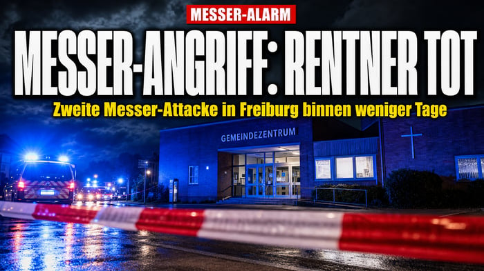 Messer-Attacke in Freiburg: Rentner (74) stirbt vor Gemeindezentrum