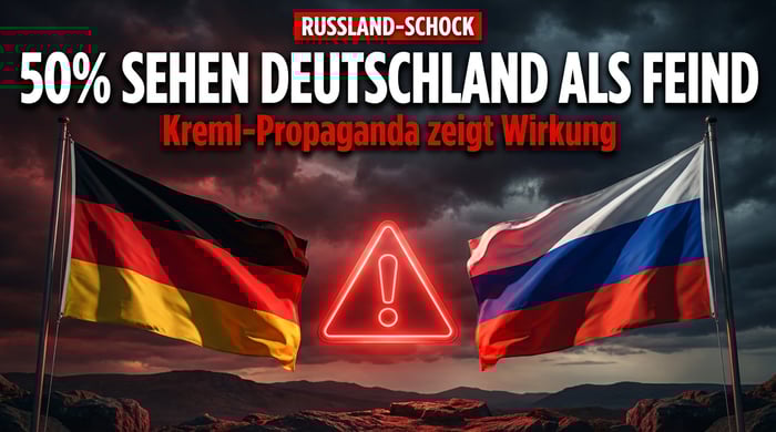 Russische Propaganda zeigt Wirkung: Jeder zweite Russe betrachtet Deutschland als Feind