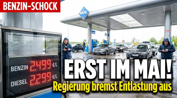 Spritpreis-Senkung erst im Mai: Regierung lässt Bürger und Unternehmen im Regen stehen