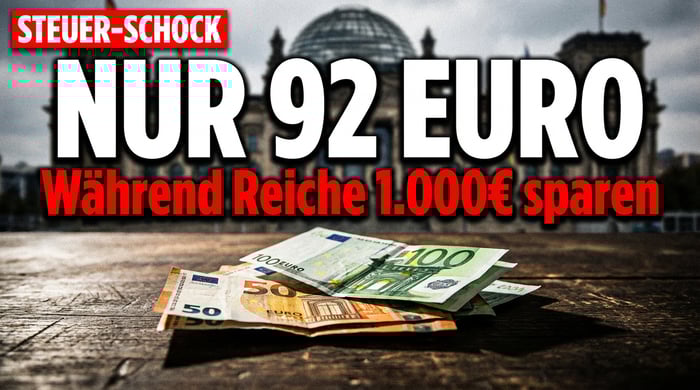 Steuersenkung als Mogelpackung: 92 Euro für den Normalbürger – während die Politik sich selbst feiert