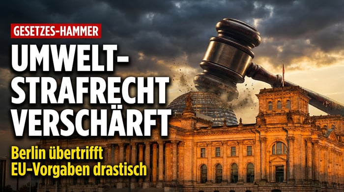 Strafrechts-Hammer für die Wirtschaft: Berlin verschärft Umweltgesetze weit über EU-Vorgaben hinaus