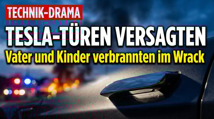 Tödliche Technik-Falle: Tesla-Türen ließen Vater und Kinder im brennenden Wrack eingesperrt