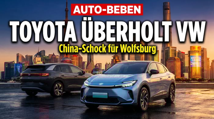 Toyota überholt VW beim E-Auto-Absatz in China – ein Weckruf für Wolfsburg